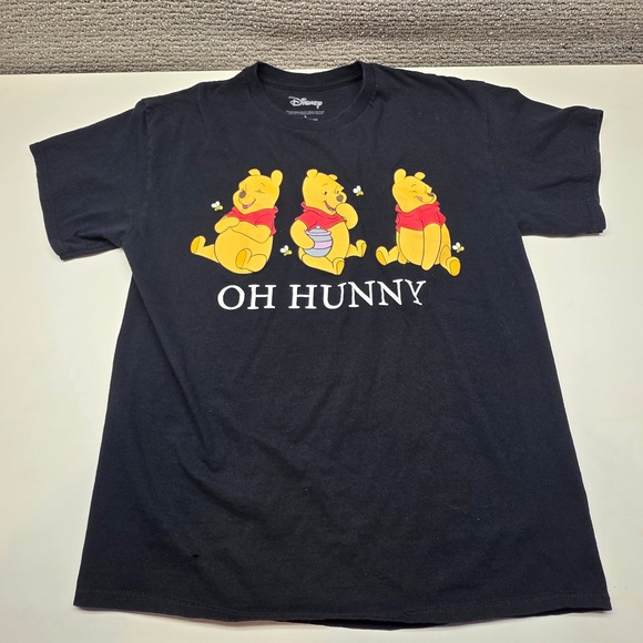 Disney Other - Disney Winnie the Pooh‎ Oh Hunny Black Graphic T-Shirt Mens Large L Short Sleeve